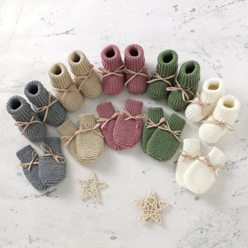 Cozy Baby Booties and Mittens Set