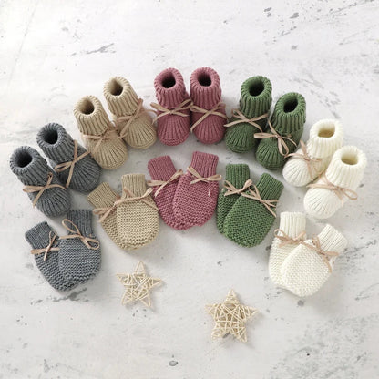Cozy Baby Booties and Mittens Set