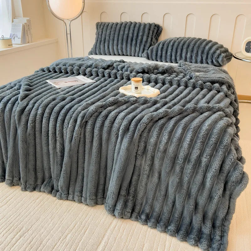 Cozy Rabbit Plush Throw Blanket