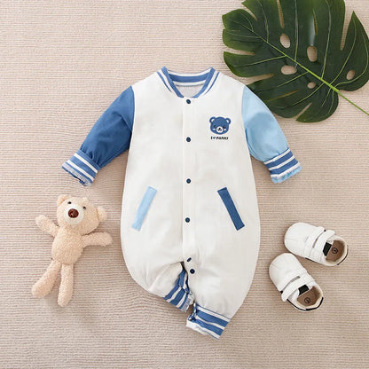 Adorable Bear Baby Jumpsuit