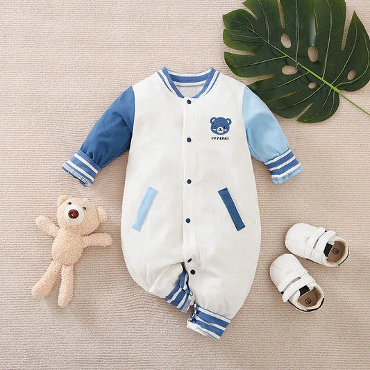 Adorable Bear Baby Jumpsuit