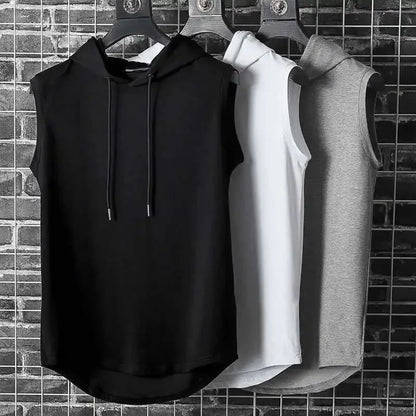 Stylish Hooded Men's Tank Top