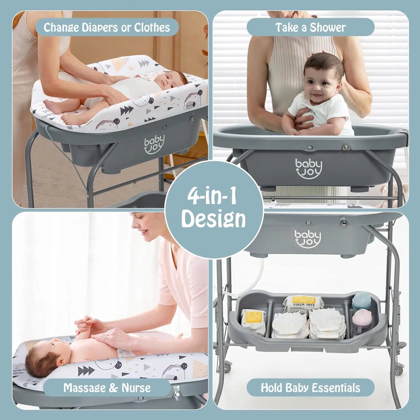 Foldable Baby Bath & Change Station