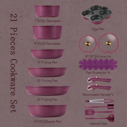 Smart Cookware Set with Detachable Handles