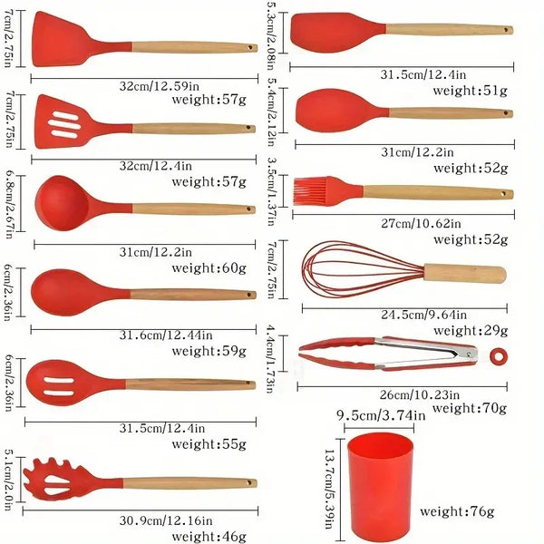 Colorful Kitchen Utensil Set