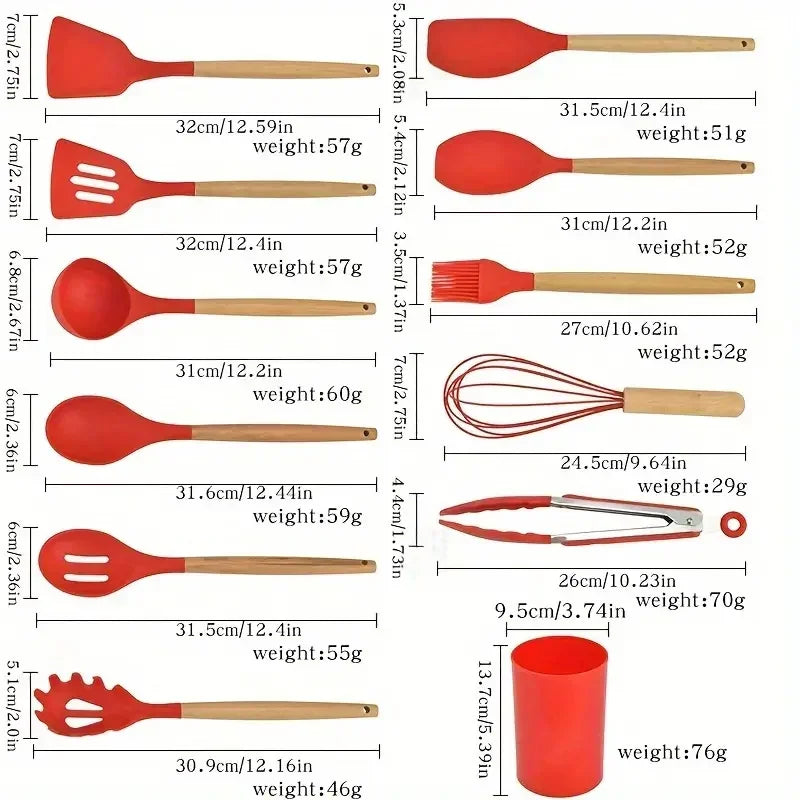 Colorful Kitchen Utensil Set