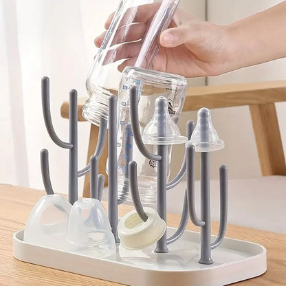 Tree-Shaped Bottle Drying Rack