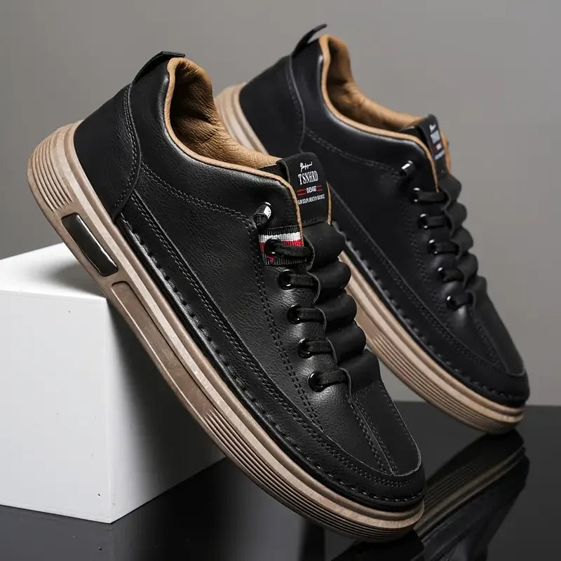 Trendy Men's Leather Sneakers