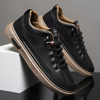 Trendy Men's Leather Sneakers