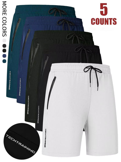 5PCs Ultimate Men's Active Shorts
