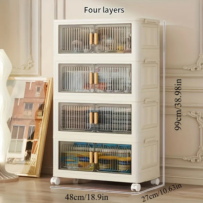 Stackable Storage Cabinet with Wheels