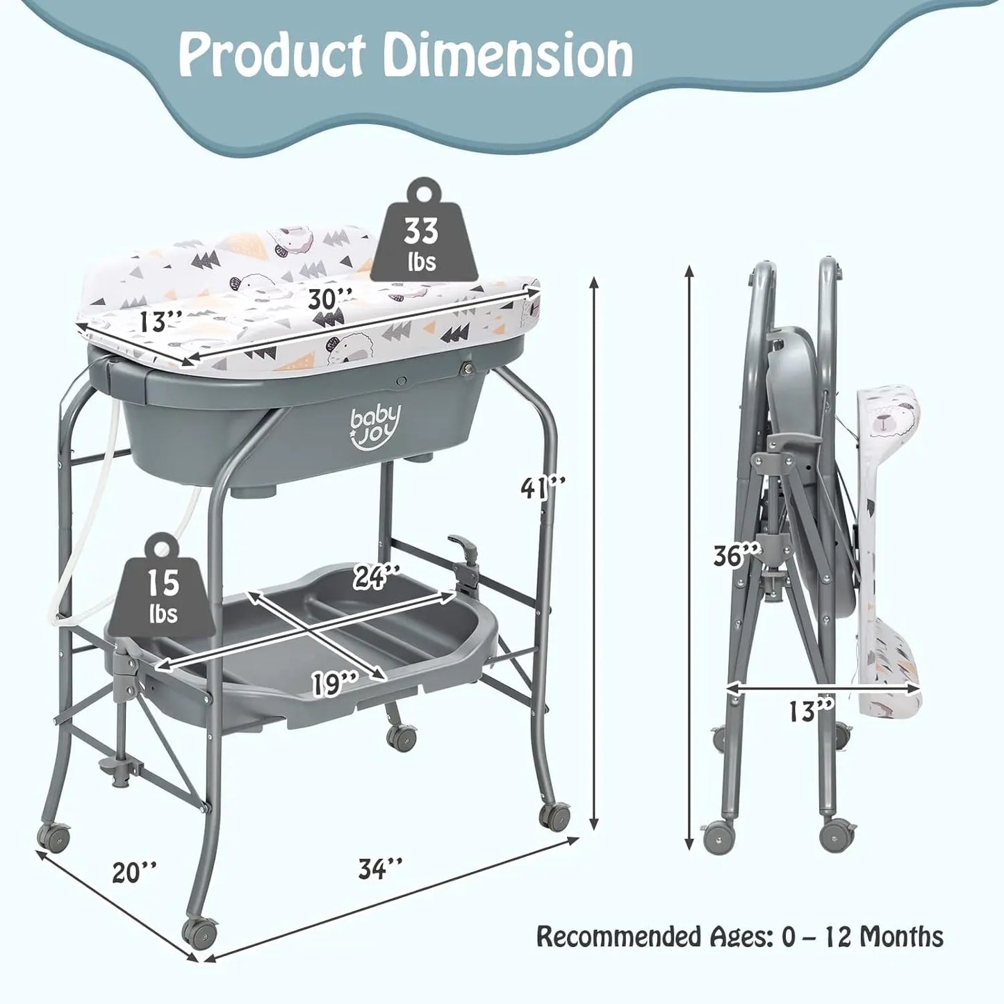 Foldable Baby Bath & Change Station