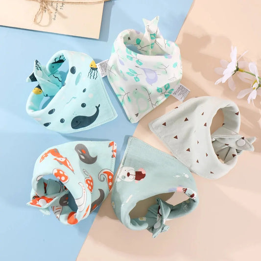 Adorable Cotton Baby Bibs Set