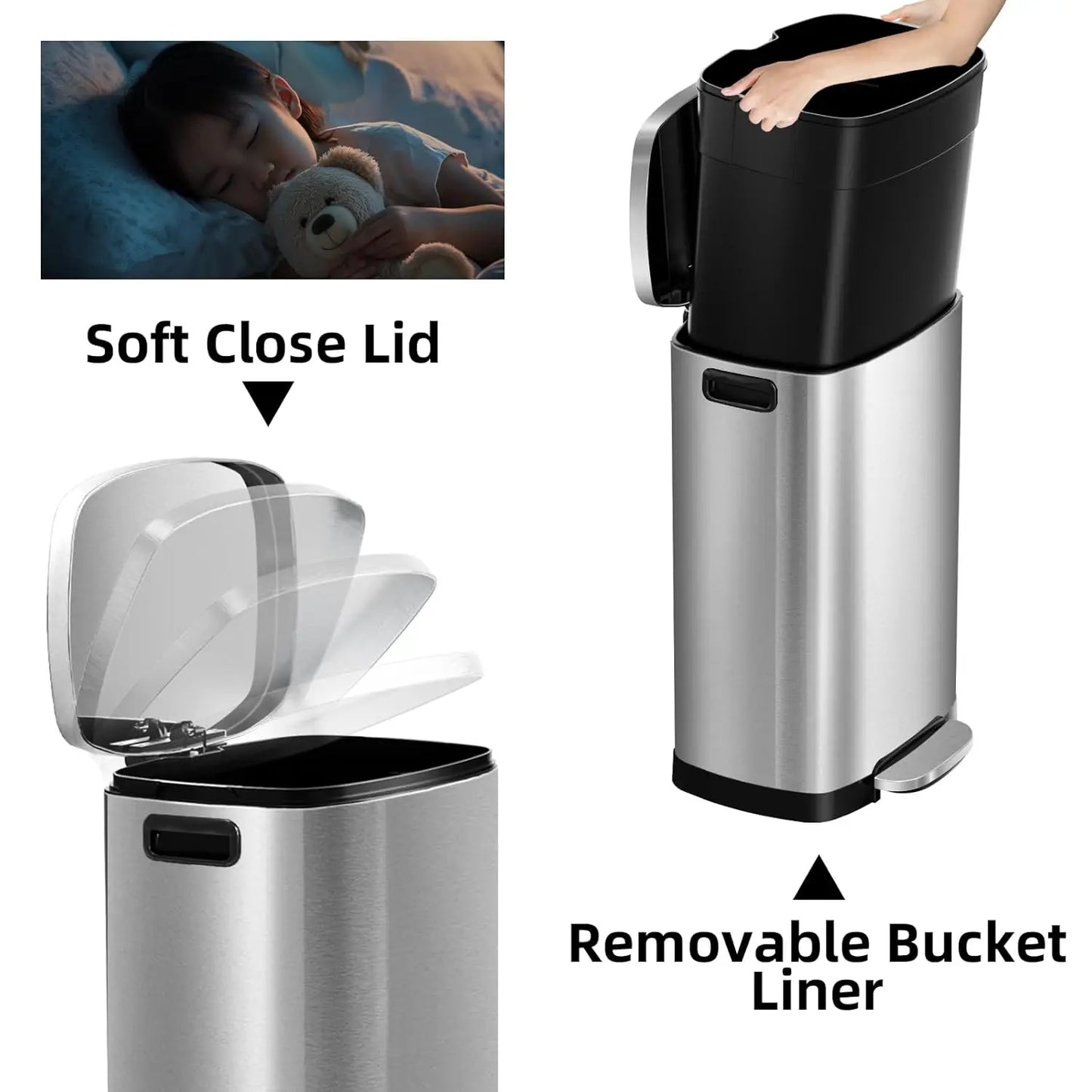 Chic Soft-Close Trash Bin