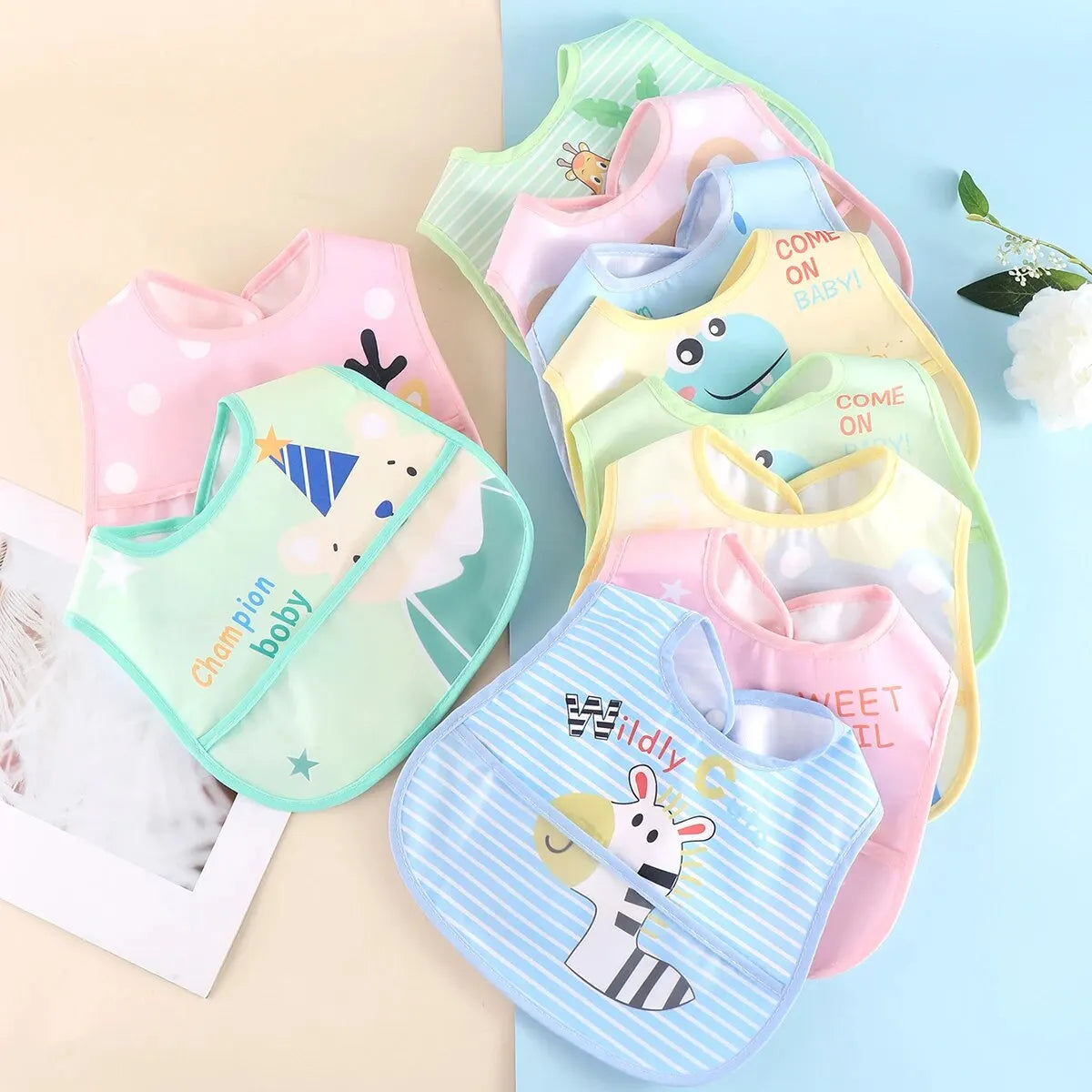 Cute Animal Waterproof Bibs