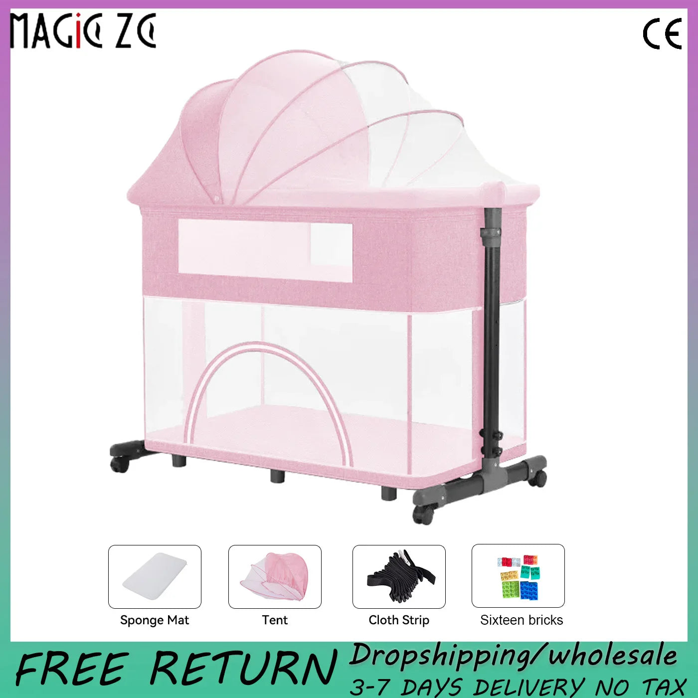 Cozy Foldable Baby Crib