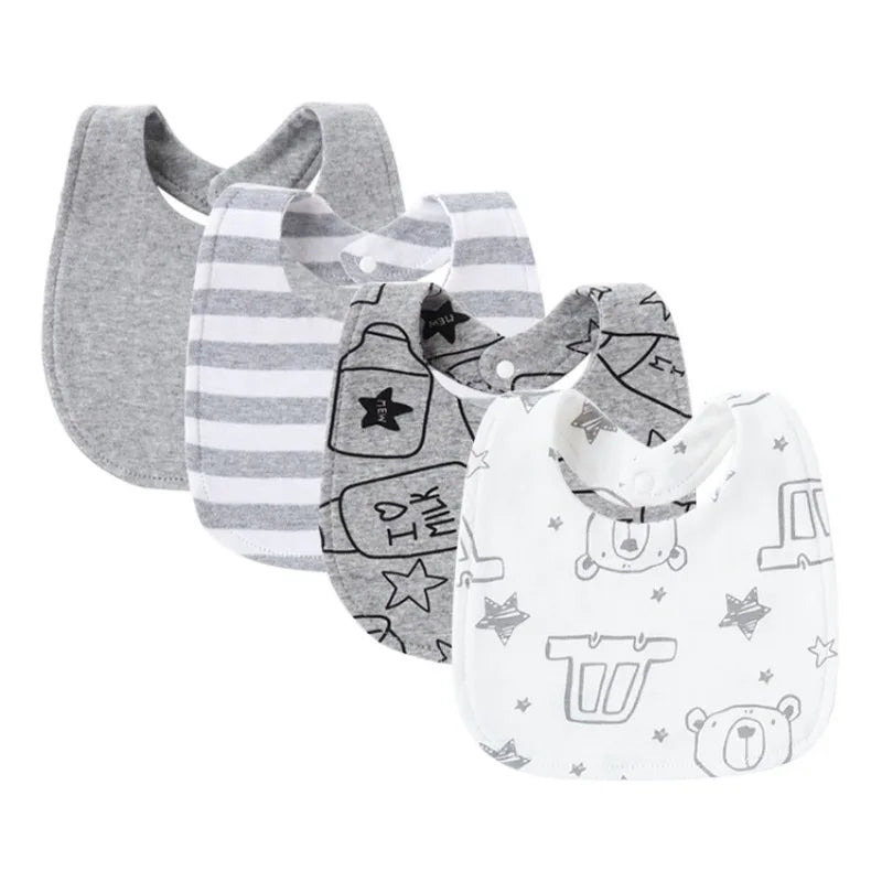 Cartoon Cotton Baby Bib Set