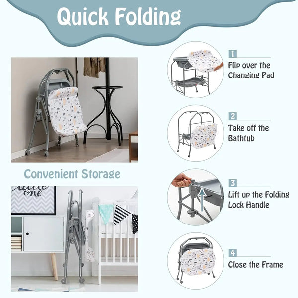 Foldable Baby Bath & Change Station
