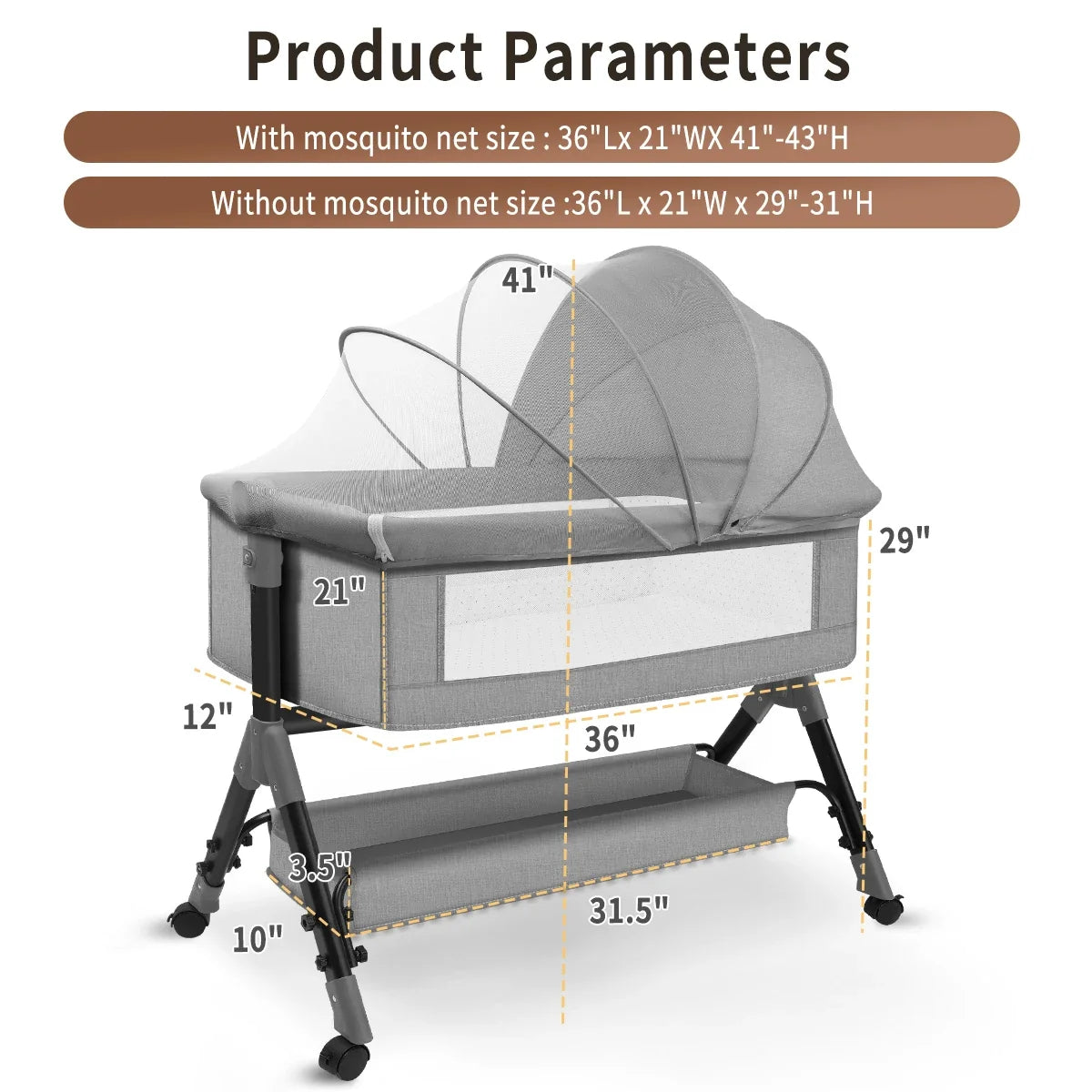 Cozy 3-in-1 Baby Bassinet