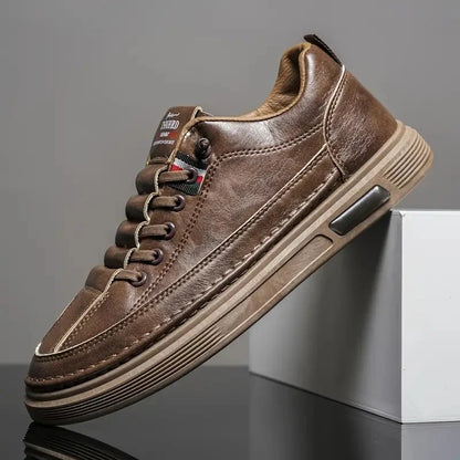 Trendy Men's Leather Sneakers