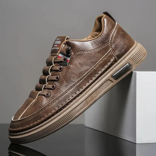 Trendy Men's Leather Sneakers