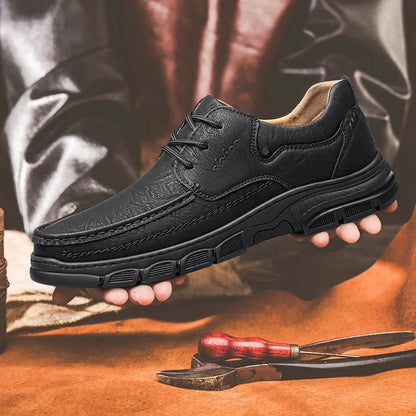 Breathable Men's Leather Loafers