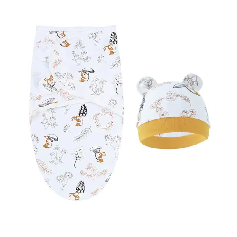 Cozy Cartoon Baby Swaddle Set
