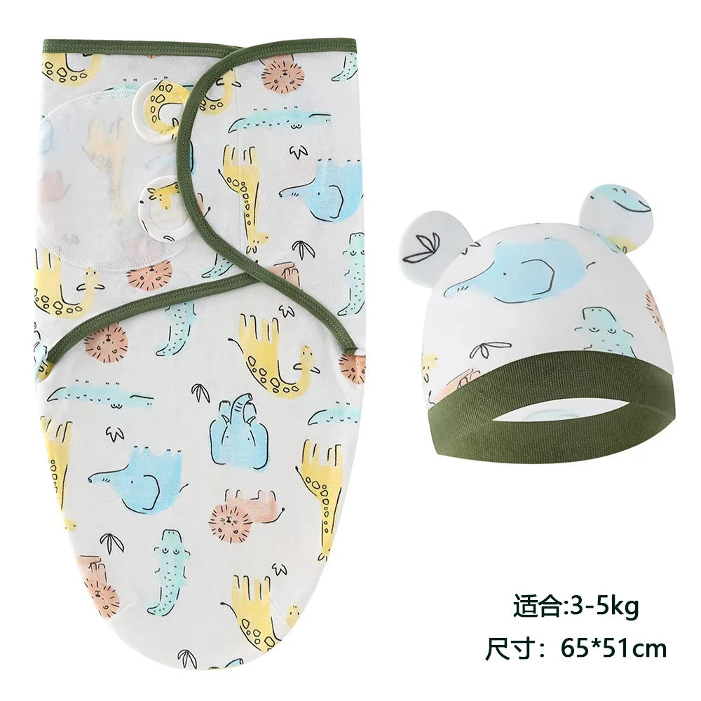 Cozy Cartoon Baby Swaddle Set
