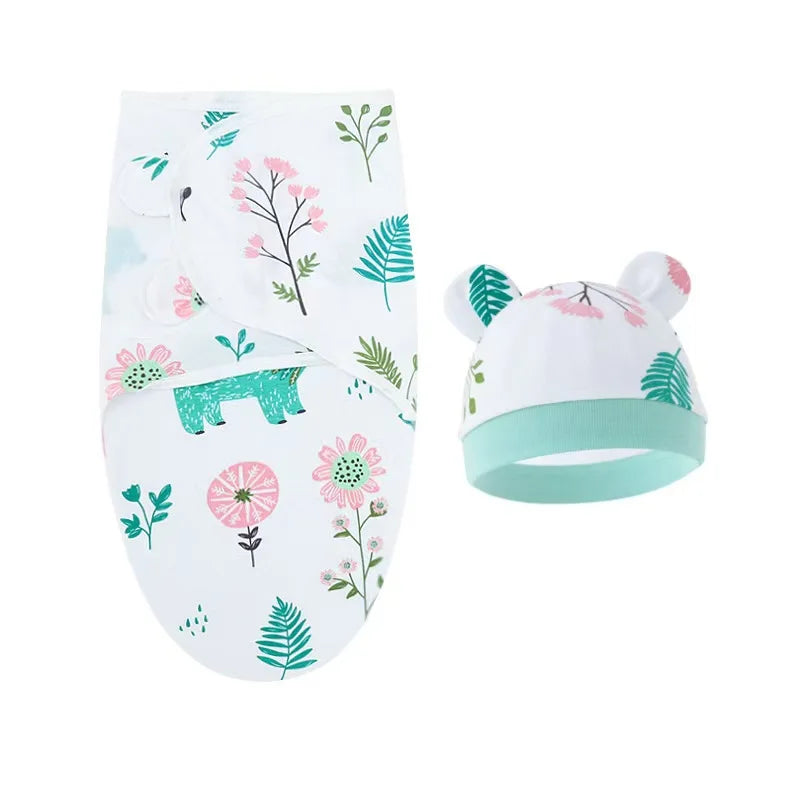 Cozy Cartoon Baby Swaddle Set