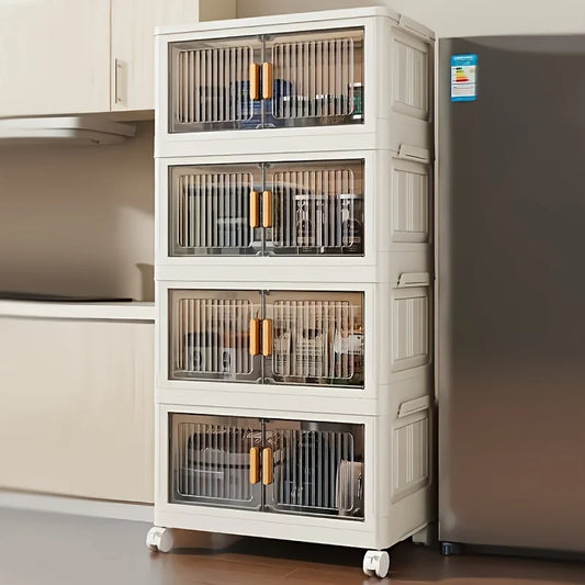 Stackable Storage Cabinet with Wheels