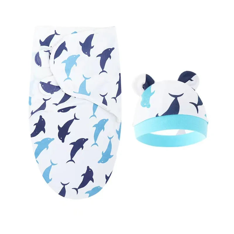 Cozy Cartoon Baby Swaddle Set