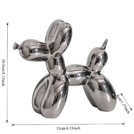 Mini Ceramic Balloon Dog Statue