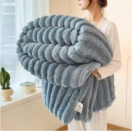 Cozy Rabbit Plush Throw Blanket