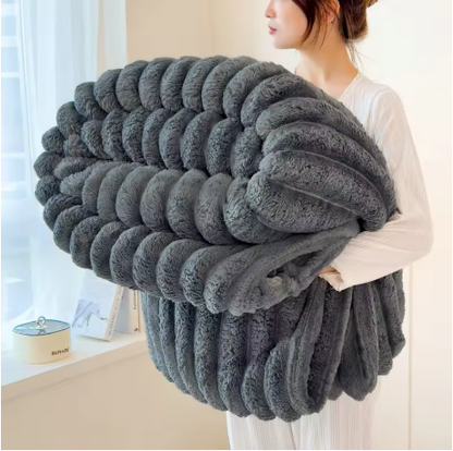 Cozy Rabbit Plush Throw Blanket