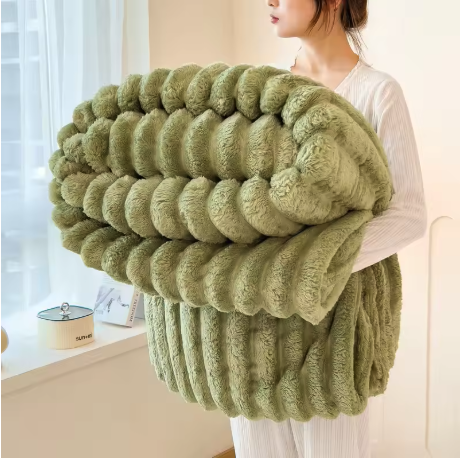 Cozy Rabbit Plush Throw Blanket