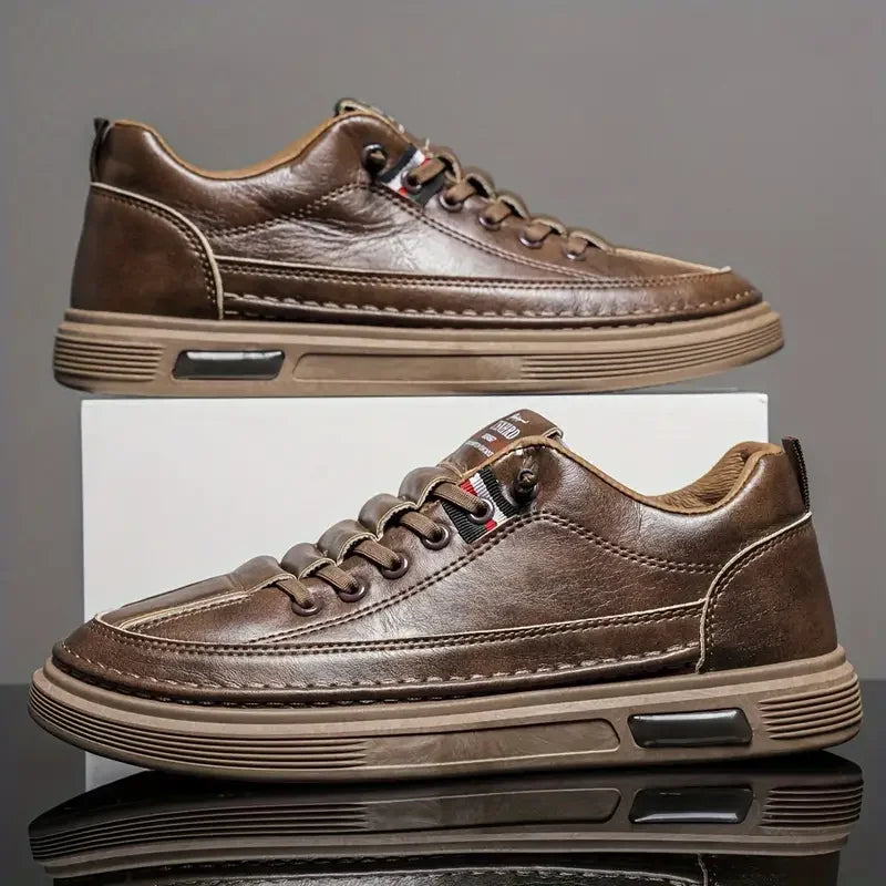 Trendy Men's Leather Sneakers