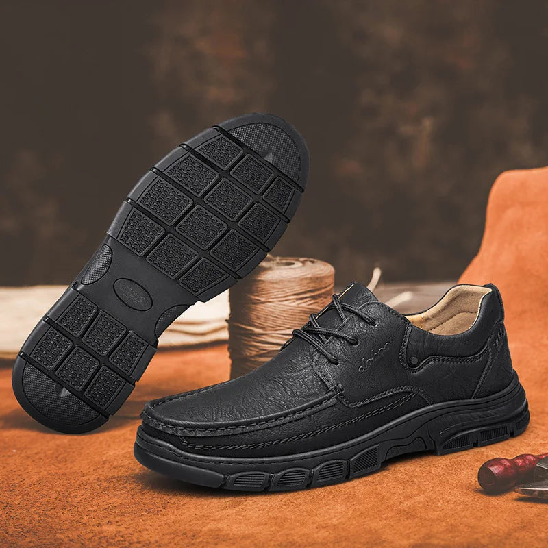Breathable Men's Leather Loafers