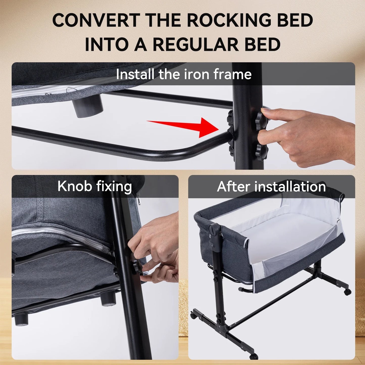 Cozy Foldable Baby Crib