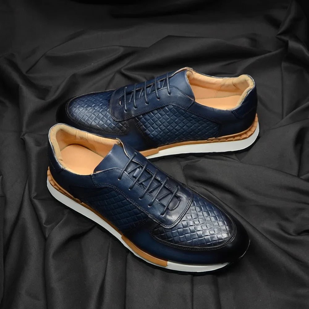 Lux Leather Men's Casual Sneakers
