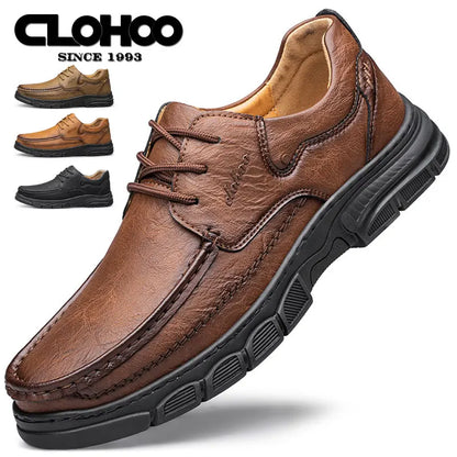 Breathable Men's Leather Loafers