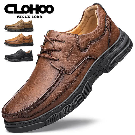 Breathable Men's Leather Loafers
