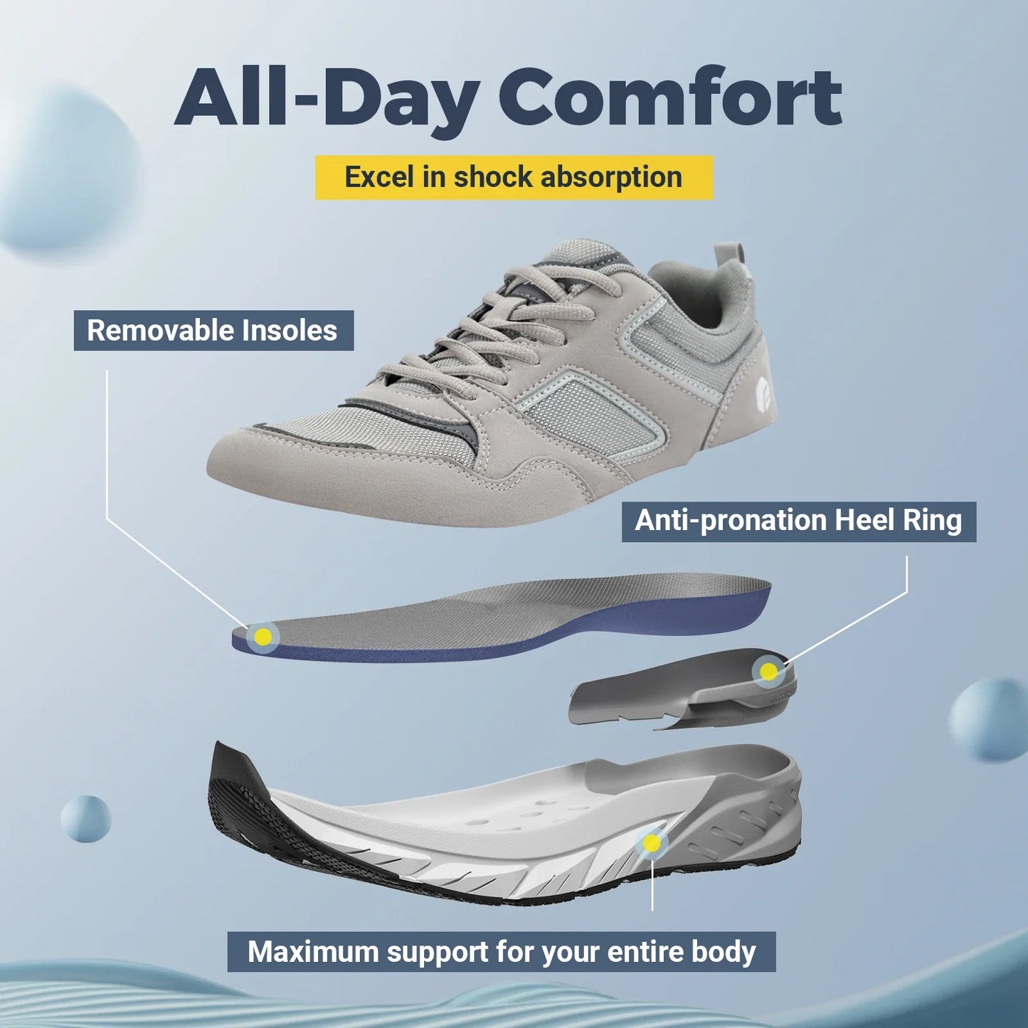 FitVille Men's Wide Running Shoes